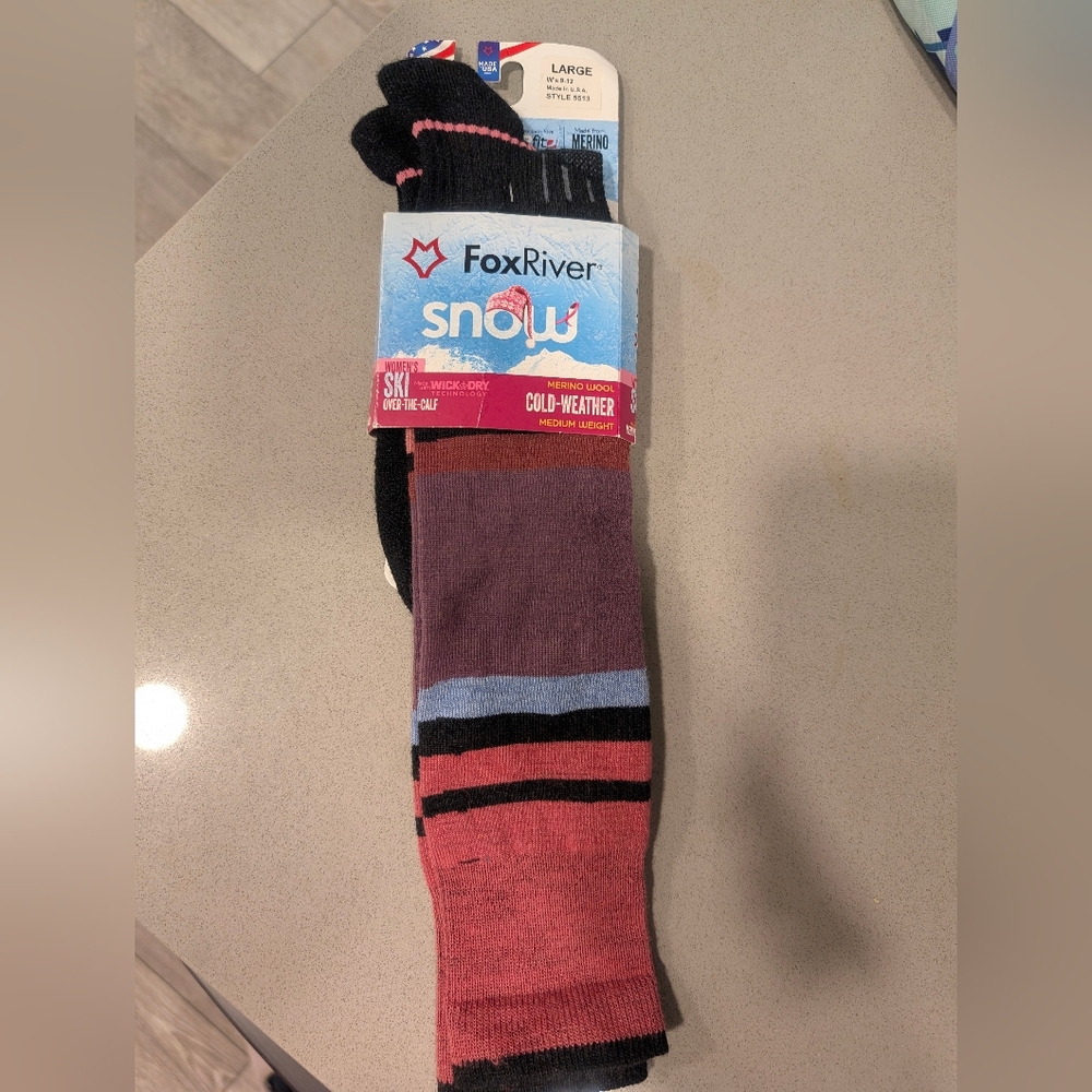 Women's ski merino wool socks
